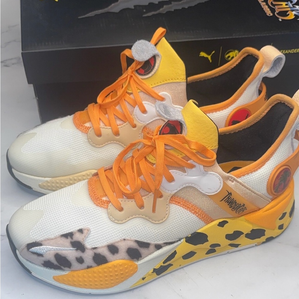 PUMA x THUNDERCATS RS-X T3CH Cheetara II 2 Womens White Orange Yellow RSX Tech